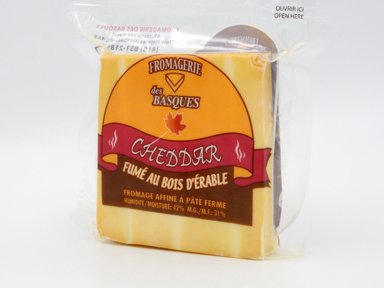 Cheddar fumé au bois d’érable